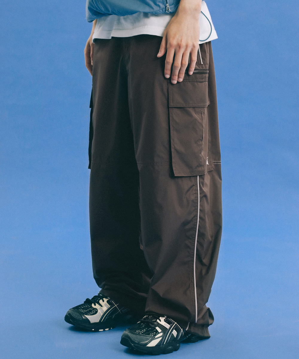 PHYPS® PIPING CARGO PANTS BROWN