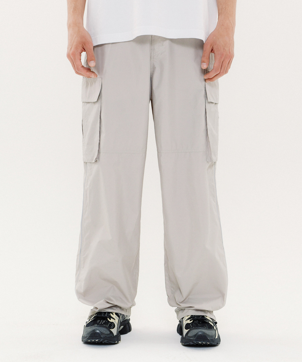 PHYPS® PIPING CARGO PANTS GREEN BEIGE