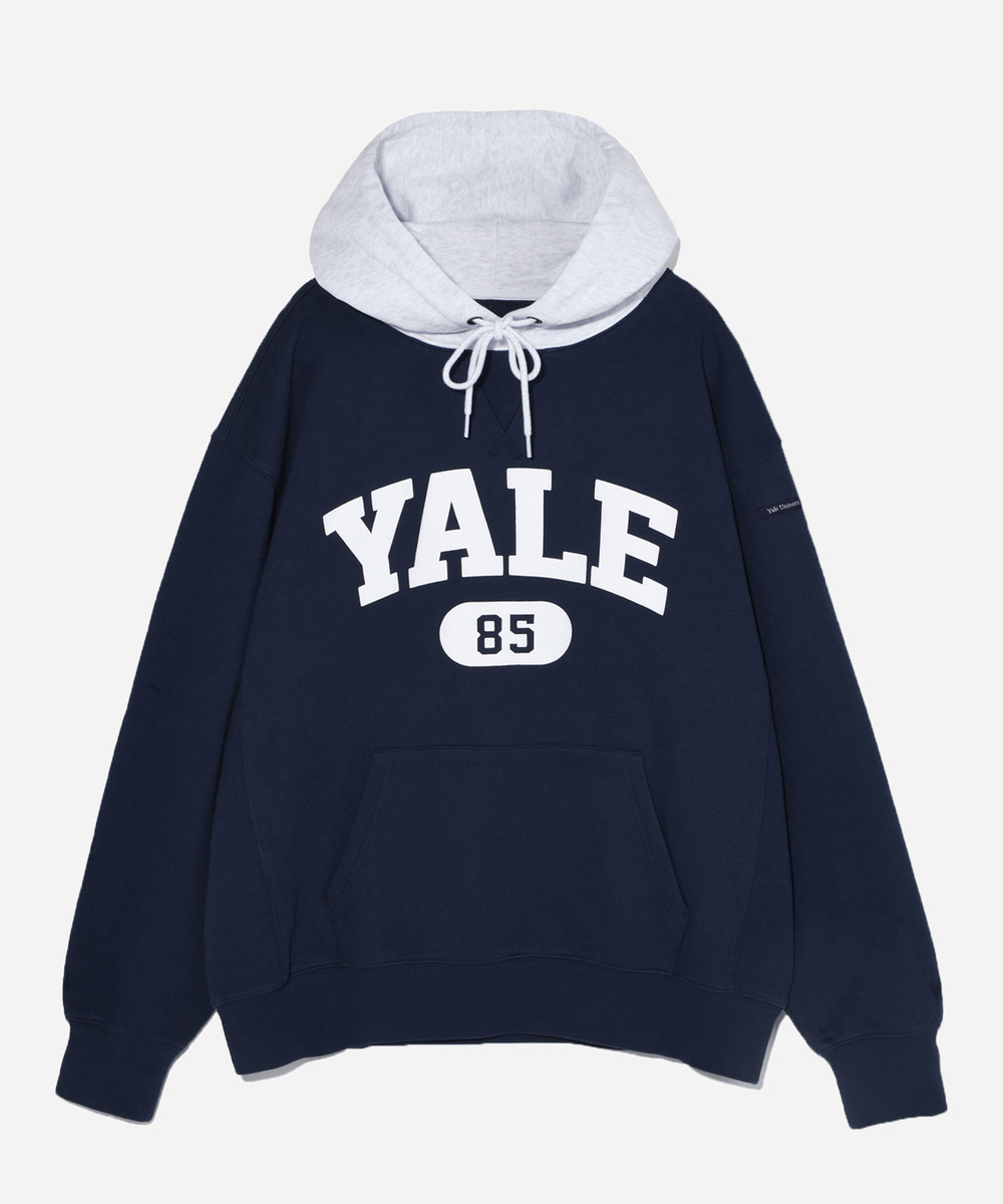 (24SS) (YALE HEAVYWEIGHT) MIXED HOODIE NAVY