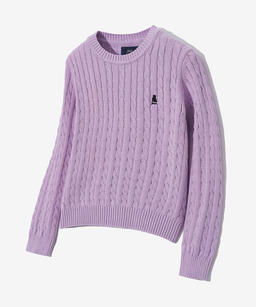 WOMENS HERITAGE DAN CABLE ROUND KNIT VIOLET