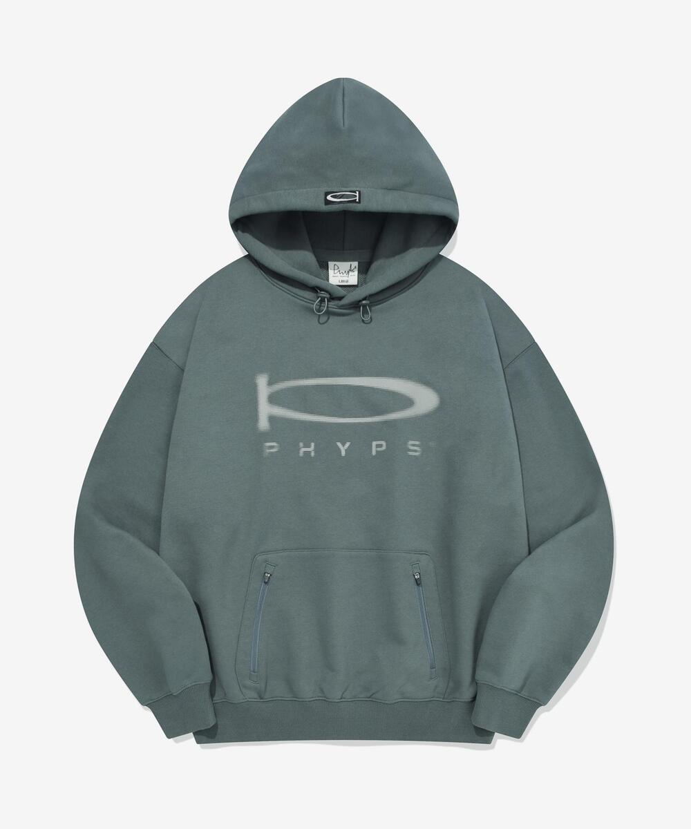 PHYPS® P-ACTIVE LOGO HOODIE MINT CHARCOAL