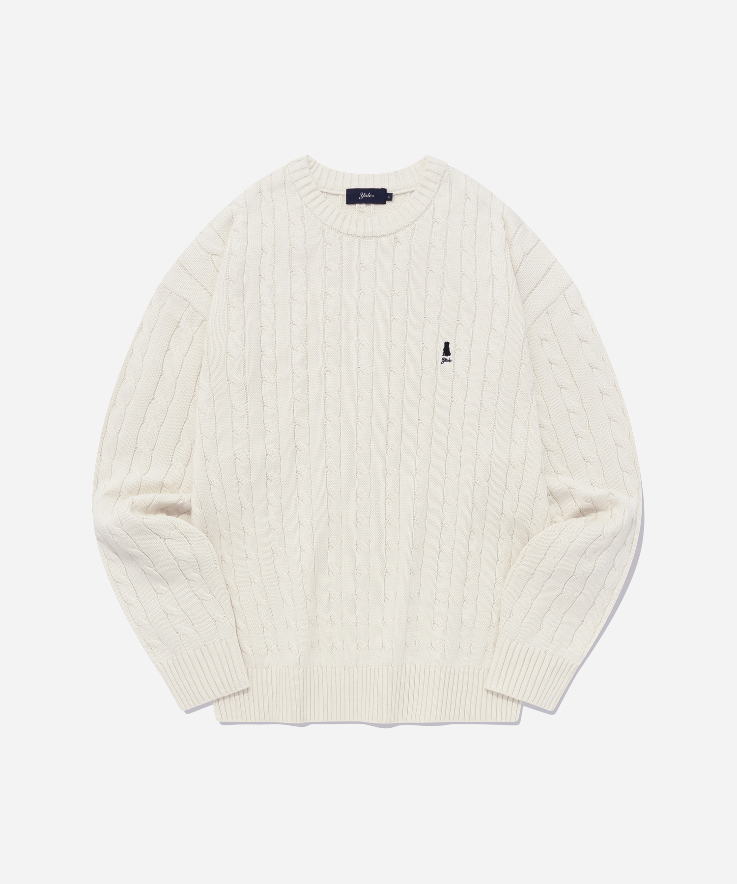 [100% COTTON] HERITAGE DAN CABLE KNIT IVORY