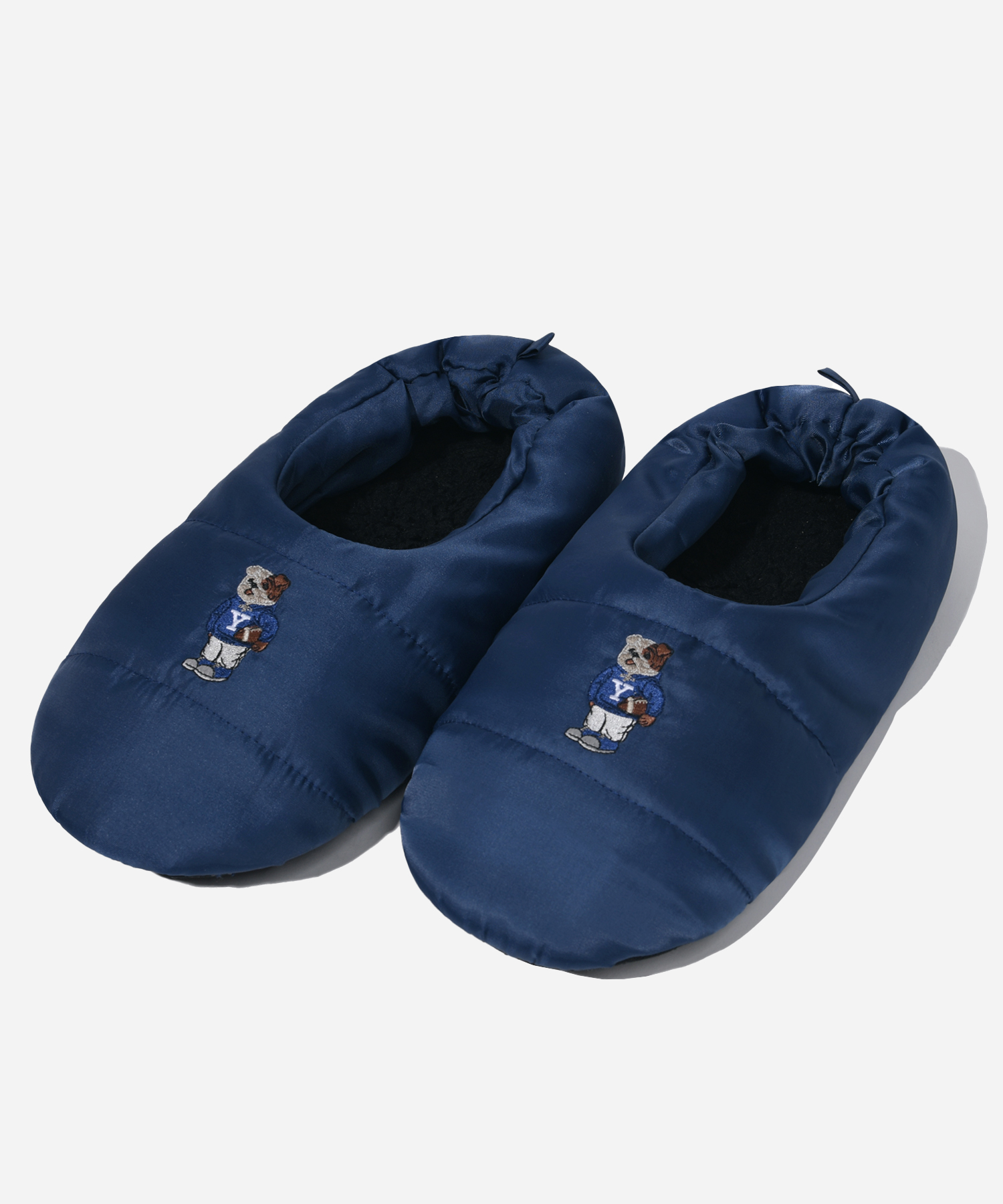 EMBROIDERY DAN PADDED LOUNGE SHOES NAVY
