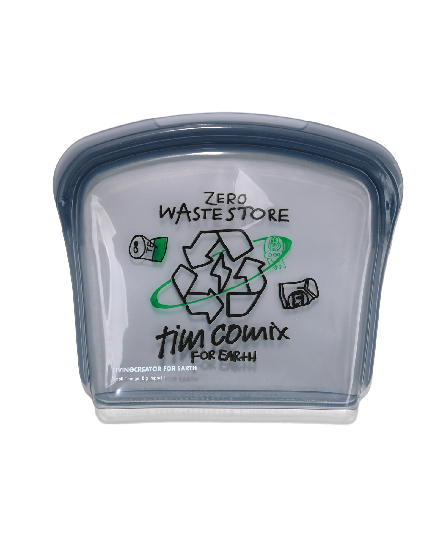 [TIMCOMIX x WASTE STORE] RECYCLING GRAPHIC POUCH GRAY