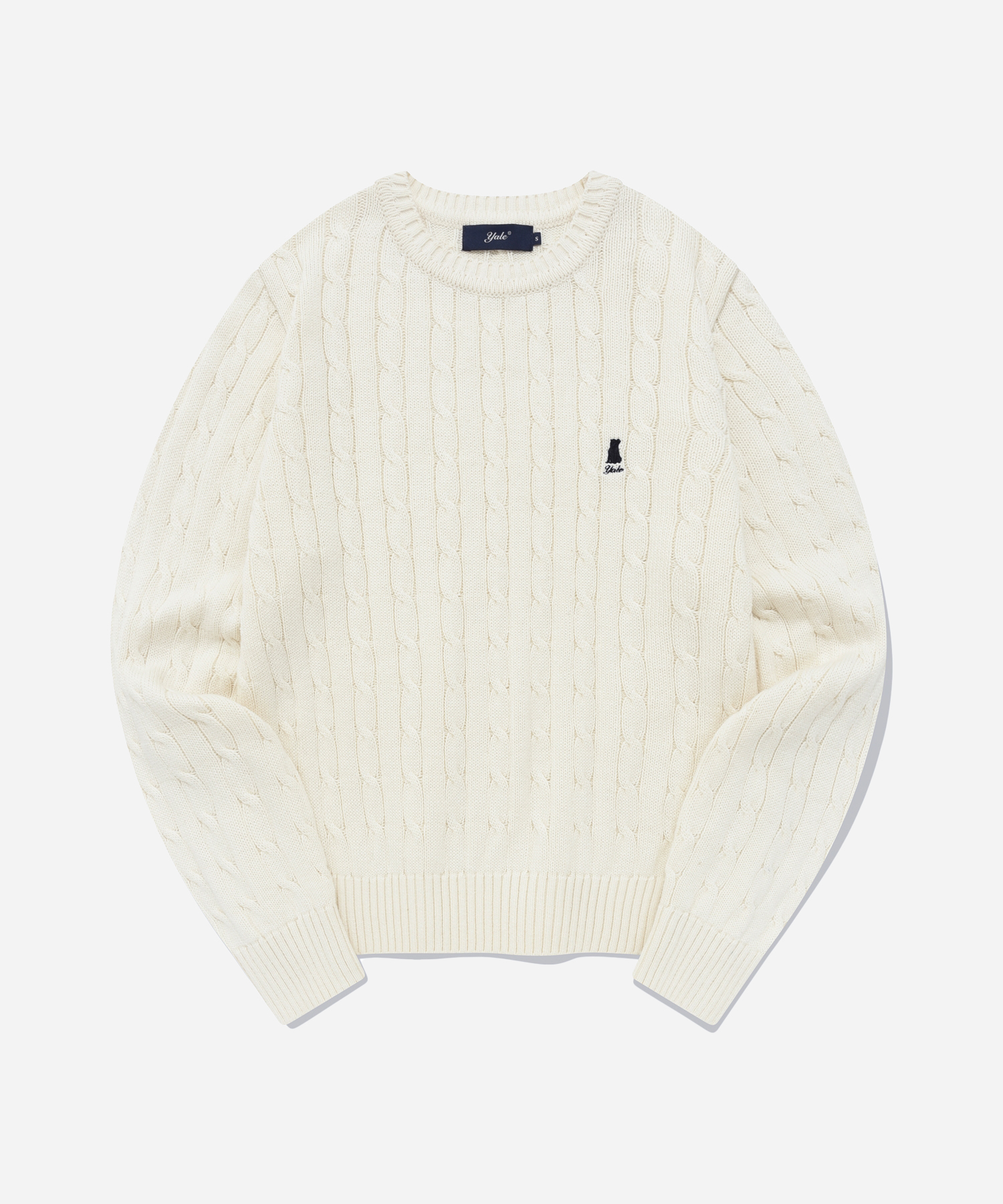 [100% COTTON] WOMENS HERITAGE DAN CABLE KNIT IVORY