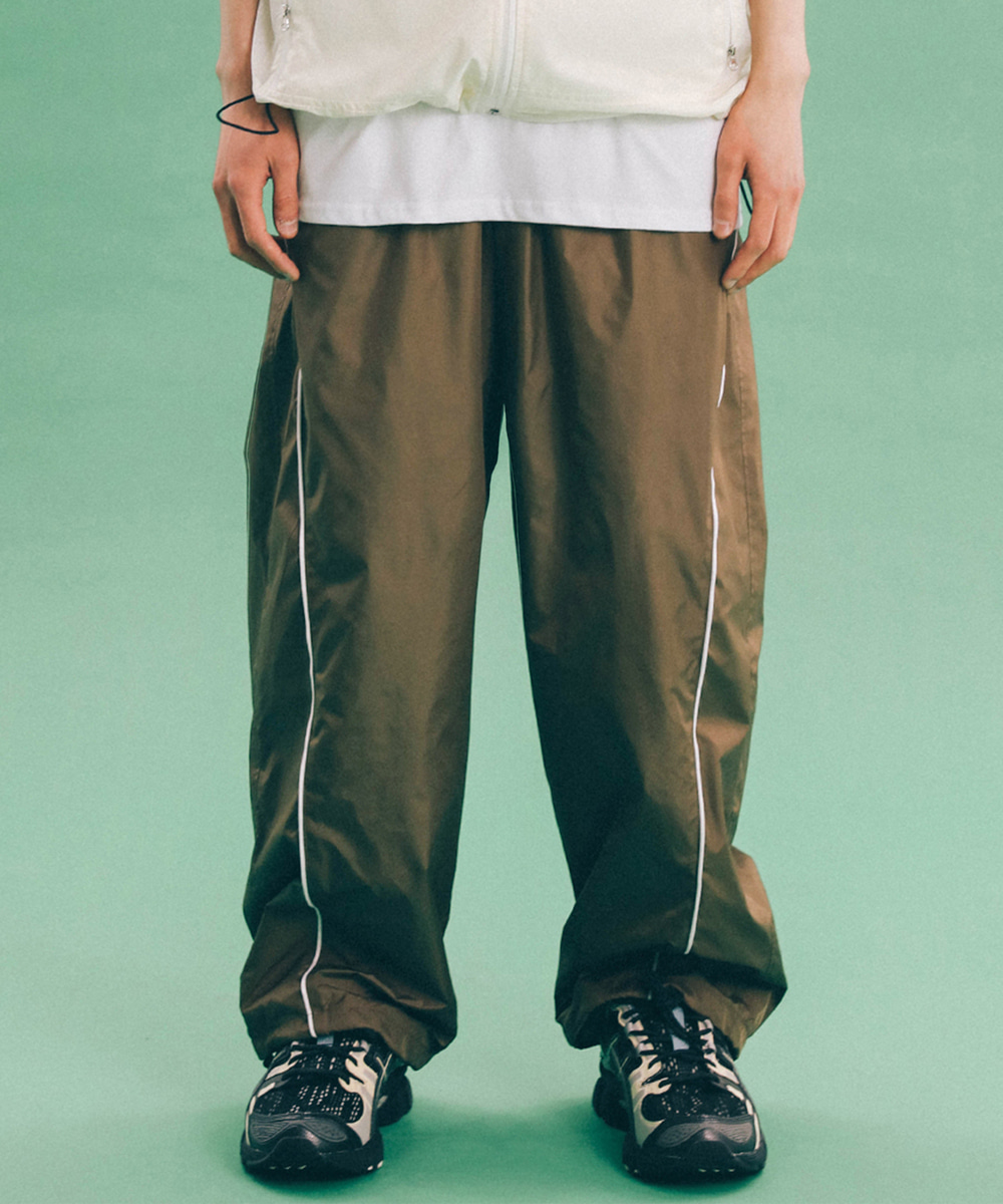 PHYPS® LINE PIPING TRACK PANTS KHAKI BEIGE