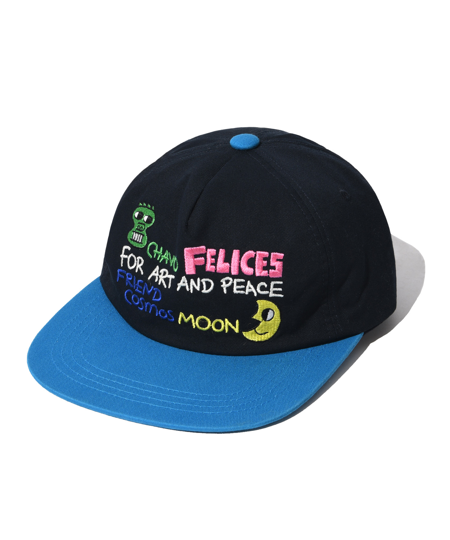 MOON FOR ART AND PEACE 5 PANEL CAP NAVY